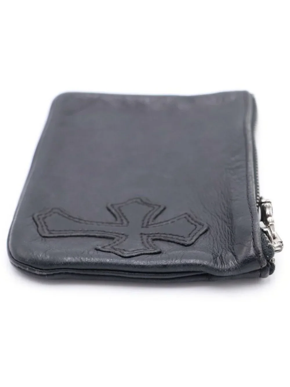 Chrome Hearts Zpr Chng Purse Change Cross Patch Dagger Zip Coin Case